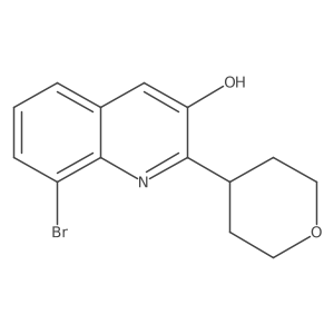 8-Bromo-2-(oxan-4-yl)quinolin-3-ol结构式