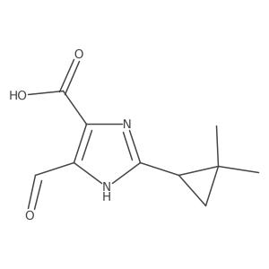 2-(2,2-dimethylcyclopropyl)-5-formyl-1H-imidazole-4-carboxylic acid结构式