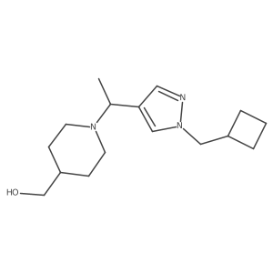 (1-{1-[1-(cyclobutylmethyl)-1H-pyrazol-4-yl]ethyl}piperidin-4-yl)methanol结构式