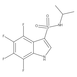 4,5,6,7-tetrafluoro-N-(propan-2-yl)-1H-indole-3-sulfonamide结构式