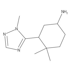 4,4-dimethyl-3-(1-methyl-1H-1,2,4-triazol-5-yl)cyclohexan-1-amine Structure
