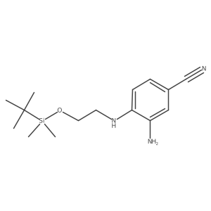 3-Amino-4-[[2-[[(1,1-dimethylethyl)dimethylsilyl]oxy]ethyl]amino]benzonitrile结构式