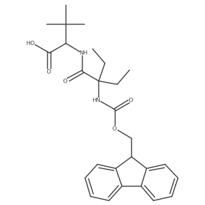 (2S)-2-[2-ethyl-2-({[(9H-fluoren-9-yl)methoxy]carbonyl}amino)butanamido]-3,3-dimethylbutanoic acid Structure