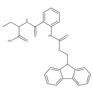 2-{[2-({[(9H-fluoren-9-yl)methoxy]carbonyl}amino)phenyl]formamido}butanoic acid Structure