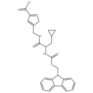 5-{[3-cyclopropyl-2-({[(9H-fluoren-9-yl)methoxy]carbonyl}amino)propanamido]methyl}-1,2-oxazole-3-carboxylic acid Structure