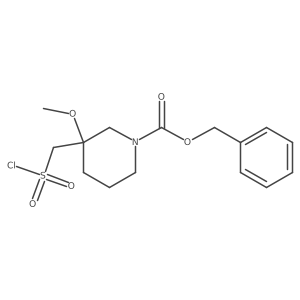 Benzyl 3-[(chlorosulfonyl)methyl]-3-methoxypiperidine-1-carboxylate Structure