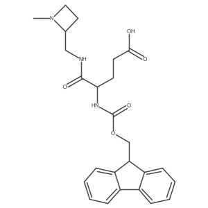 4-({[(9H-fluoren-9-yl)methoxy]carbonyl}amino)-4-{[(1-methylazetidin-2-yl)methyl]carbamoyl}butanoic acid结构式