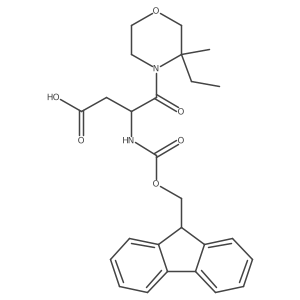 4-(3-ethyl-3-methylmorpholin-4-yl)-3-({[(9H-fluoren-9-yl)methoxy]carbonyl}amino)-4-oxobutanoic acid Structure