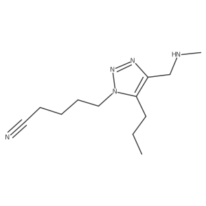 5-{4-[(methylamino)methyl]-5-propyl-1H-1,2,3-triazol-1-yl}pentanenitrile Structure
