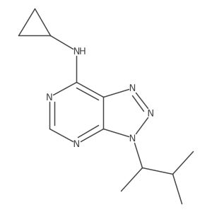 N-cyclopropyl-3-(3-methylbutan-2-yl)-3H-[1,2,3]triazolo[4,5-d]pyrimidin-7-amine结构式