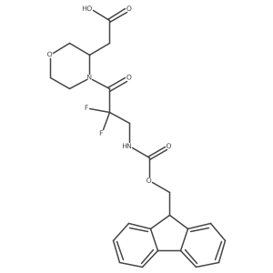 2-{4-[3-({[(9H-fluoren-9-yl)methoxy]carbonyl}amino)-2,2-difluoropropanoyl]morpholin-3-yl}acetic acid Structure
