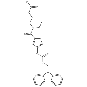 4-{N-ethyl-1-[5-({[(9H-fluoren-9-yl)methoxy]carbonyl}amino)-1H-1,2,4-triazol-3-yl]formamido}butanoic acid Structure