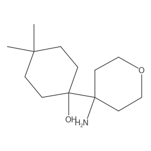 1-(4-Aminooxan-4-yl)-4,4-dimethylcyclohexan-1-ol结构式