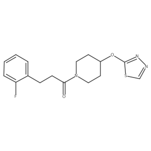 3-(2-Fluorophenyl)-1-[4-(1,3,4-thiadiazol-2-yloxy)piperidin-1-yl]propan-1-one Structure