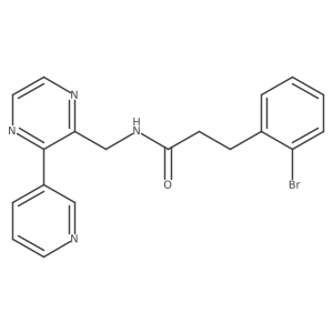 3-(2-bromophenyl)-N-((3-(pyridin-3-yl)pyrazin-2-yl)methyl)propanamide Structure