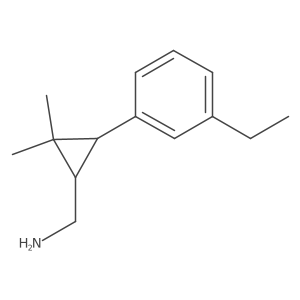 rac-[(1R,3R)-3-(3-ethylphenyl)-2,2-dimethylcyclopropyl]methanamine结构式