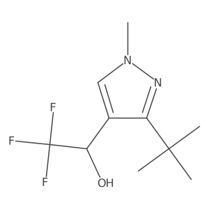 (1R)-1-(3-tert-butyl-1-methyl-1H-pyrazol-4-yl)-2,2,2-trifluoroethan-1-ol结构式