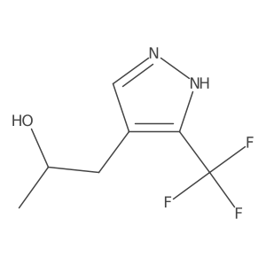 (2S)-1-[3-(trifluoromethyl)-1H-pyrazol-4-yl]propan-2-ol结构式