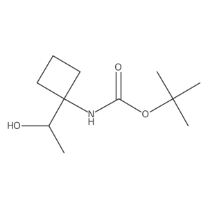 tert-butyl N-{1-[(1R)-1-hydroxyethyl]cyclobutyl}carbamate Structure