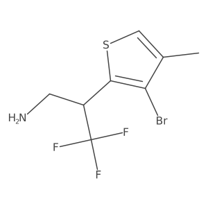 2-(3-Bromo-4-methylthiophen-2-yl)-3,3,3-trifluoropropan-1-amine结构式
