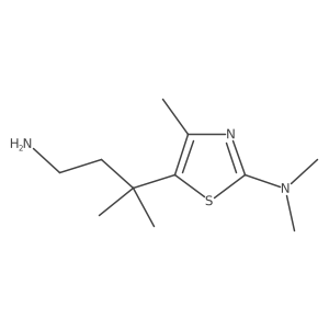 5-(4-amino-2-methylbutan-2-yl)-N,N,4-trimethyl-1,3-thiazol-2-amine Structure