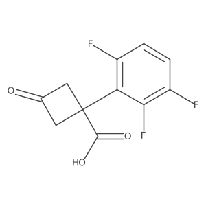 3-Oxo-1-(2,3,6-trifluorophenyl)cyclobutane-1-carboxylic acid结构式