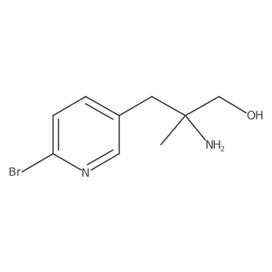 2-Amino-3-(6-bromopyridin-3-yl)-2-methylpropan-1-ol结构式
