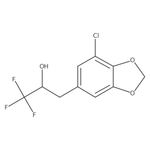 3-(7-Chloro-1,3-dioxaindan-5-yl)-1,1,1-trifluoropropan-2-ol结构式