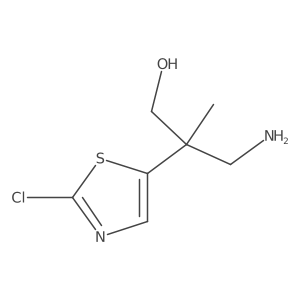 3-Amino-2-(2-chloro-1,3-thiazol-5-yl)-2-methylpropan-1-ol结构式