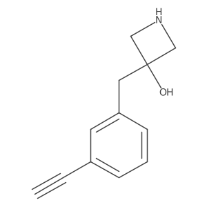 3-[(3-Ethynylphenyl)methyl]azetidin-3-ol结构式
