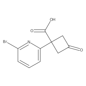 1-(6-Bromopyridin-2-yl)-3-oxocyclobutane-1-carboxylic acid Structure