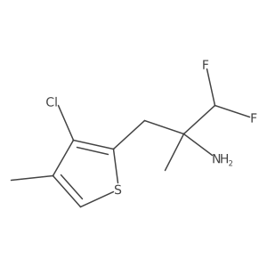 3-(3-Chloro-4-methylthiophen-2-yl)-1,1-difluoro-2-methylpropan-2-amine结构式