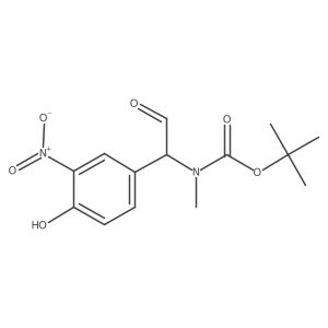 tert-butyl N-[1-(4-hydroxy-3-nitrophenyl)-2-oxoethyl]-N-methylcarbamate Structure