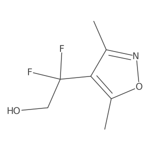 2-(Dimethyl-1,2-oxazol-4-yl)-2,2-difluoroethan-1-ol结构式