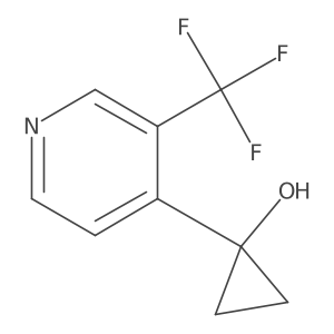 1-[3-(Trifluoromethyl)pyridin-4-yl]cyclopropan-1-ol Structure
