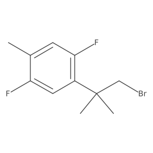 1-(1-Bromo-2-methylpropan-2-yl)-2,5-difluoro-4-methylbenzene结构式