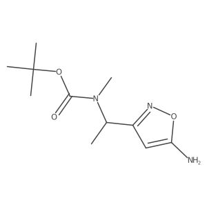 tert-butyl N-[1-(5-amino-1,2-oxazol-3-yl)ethyl]-N-methylcarbamate结构式