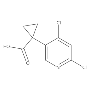 1-(4,6-Dichloropyridin-3-yl)cyclopropane-1-carboxylic acid结构式