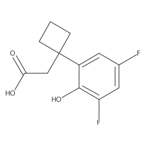2-[1-(3,5-Difluoro-2-hydroxyphenyl)cyclobutyl]acetic acid Structure