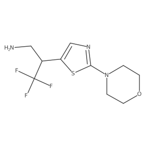 3,3,3-Trifluoro-2-[2-(morpholin-4-yl)-1,3-thiazol-5-yl]propan-1-amine结构式
