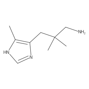 2,2-dimethyl-3-(4-methyl-1H-imidazol-5-yl)propan-1-amine结构式