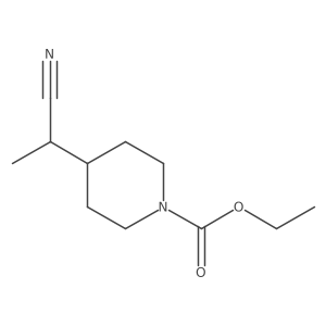 Ethyl 4-(1-cyanoethyl)piperidine-1-carboxylate结构式