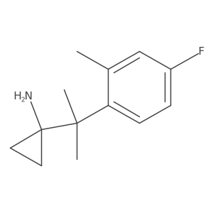 1-[2-(4-Fluoro-2-methylphenyl)propan-2-yl]cyclopropan-1-amine Structure