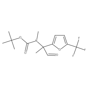 tert-butyl N-methyl-N-{1-oxo-2-[5-(trifluoromethyl)furan-2-yl]propan-2-yl}carbamate结构式