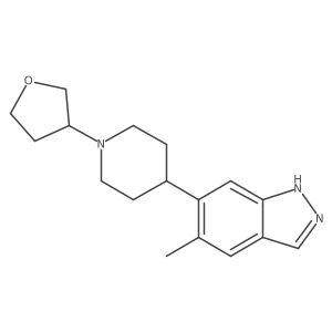 5-Methyl-6-[1-(tetrahydro-3-furanyl)-4-piperidinyl]-1H-indazole结构式