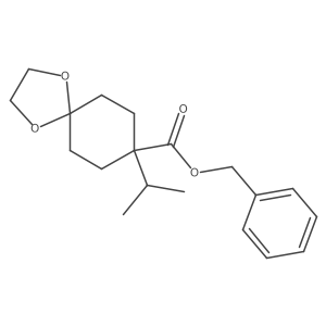 Benzyl 8-isopropyl-1,4-dioxaspiro[4.5]decane-8-carboxylate Structure