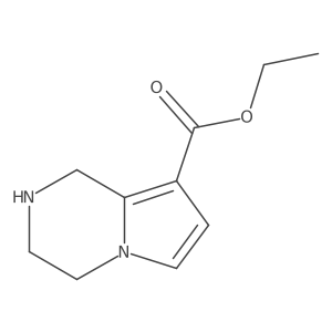 Ethyl 1,2,3,4-tetrahydropyrrolo[1,2-a]pyrazine-8-carboxylate结构式