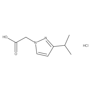 2-(3-isopropyl-1H-pyrazol-1-yl)acetic acid hydrochloride Structure
