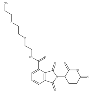 N-[2-[2-(2-aminoethoxy)ethoxy]ethyl]-2-(2,6-dioxo-3-piperidyl)-1,3-dioxo-isoindoline-4-carboxamide结构式