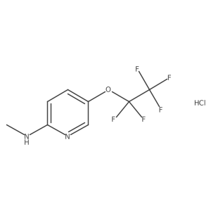 N-Methyl-5-(1,1,2,2,2-pentafluoroethoxy)pyridin-2-amine;hydrochloride结构式